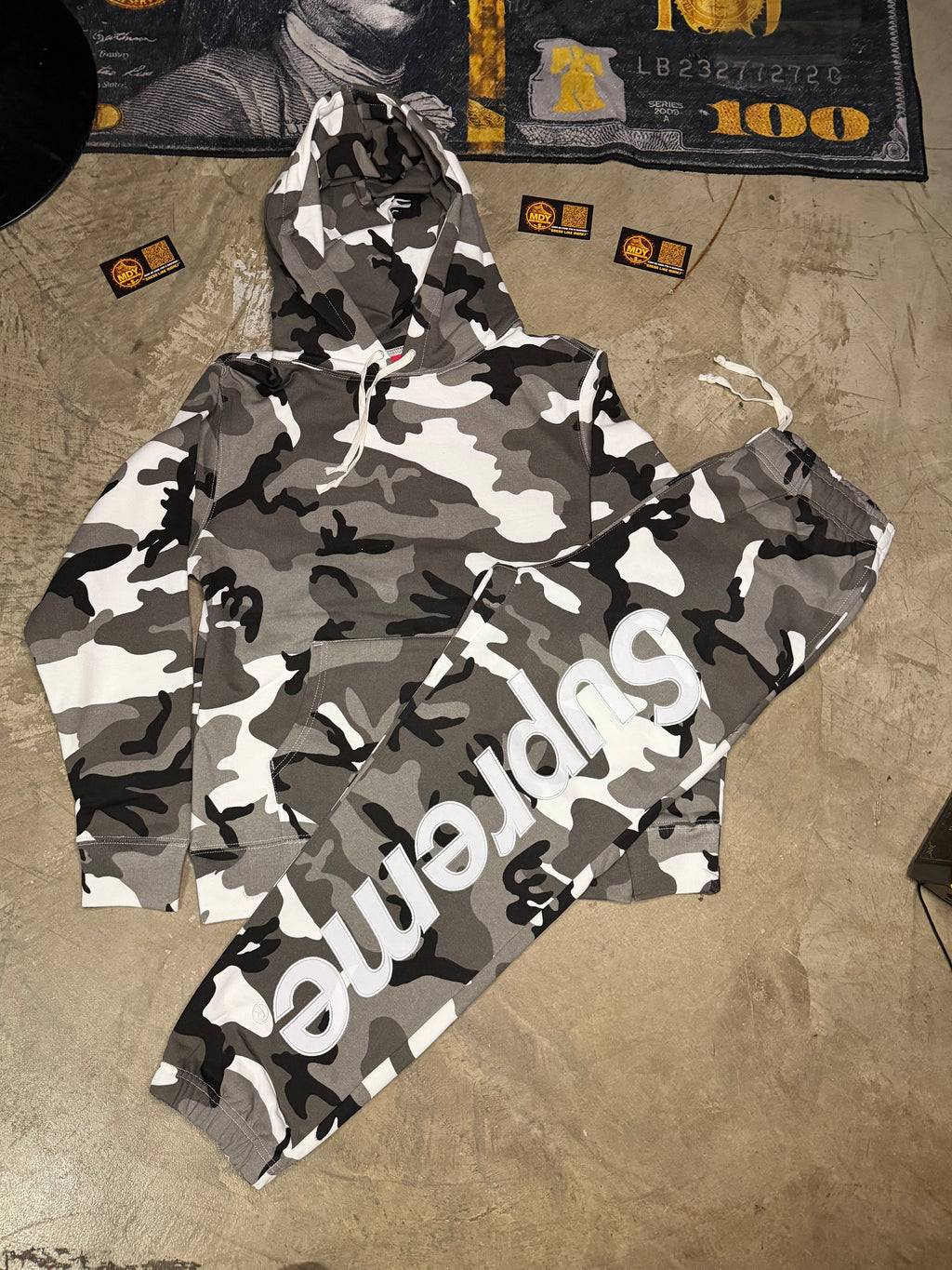 MDY White Camo Jogging suit