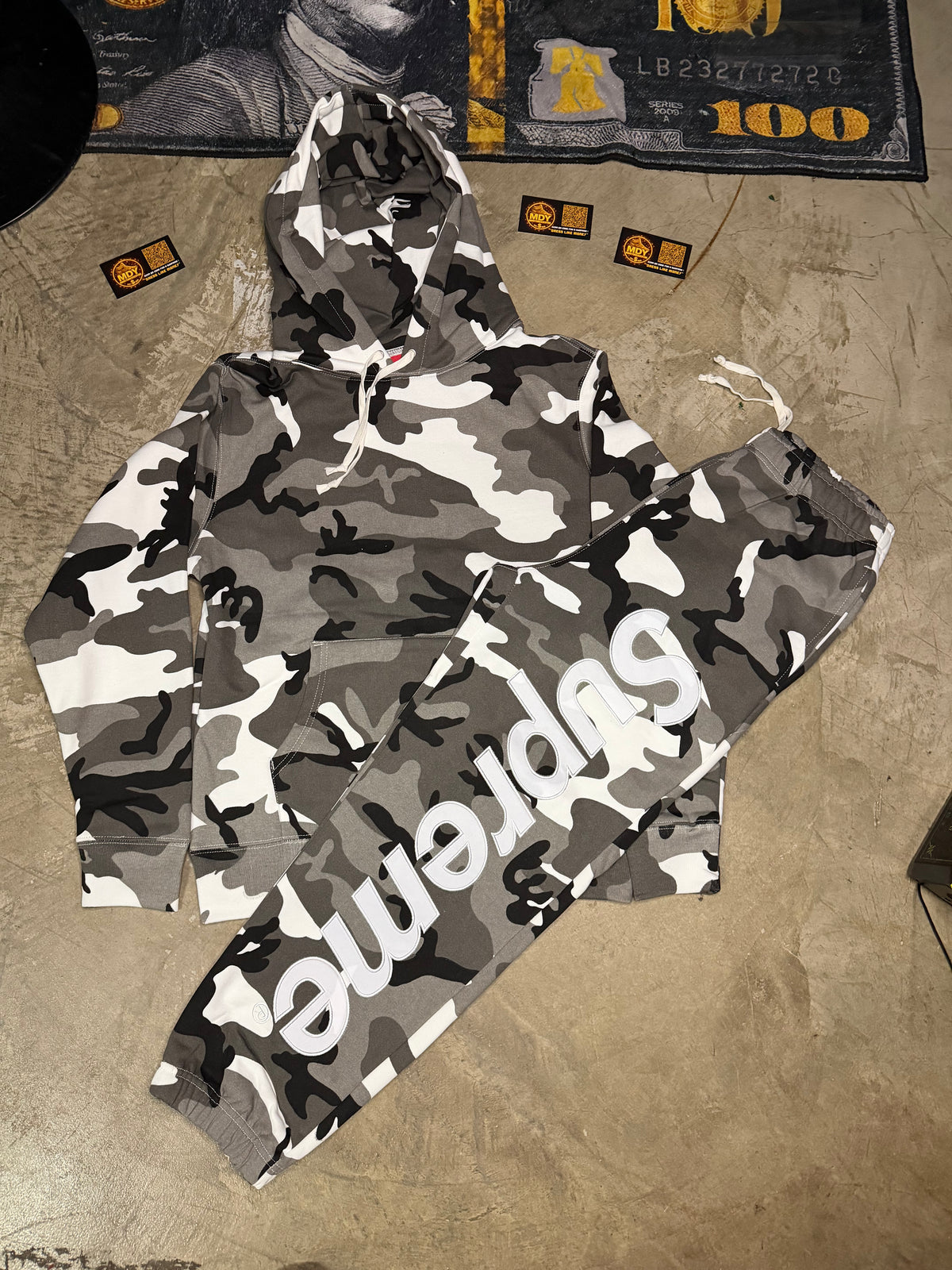 MDY White Camo Jogging suit