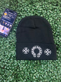 BLACK CROSS CHRME BEANIE