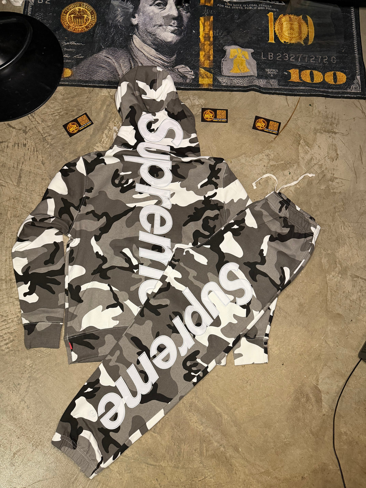 MDY White Camo Jogging suit