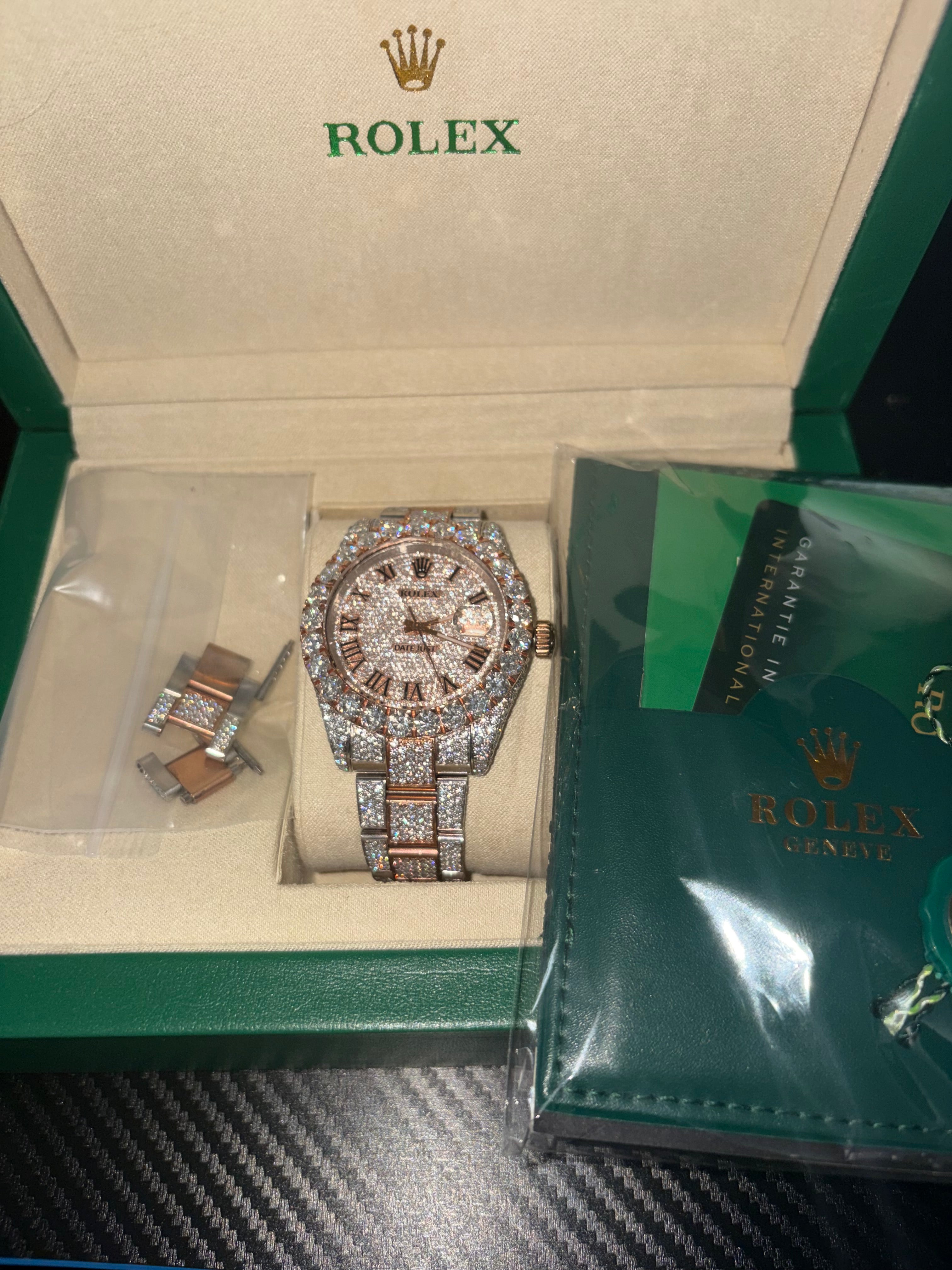 MDY Moissanite Rolx DateJust