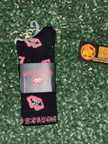 MDY BLACK & PINK CHRME SOCKS