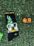 MDY GREEN&BLACK CHRME SOCKS
