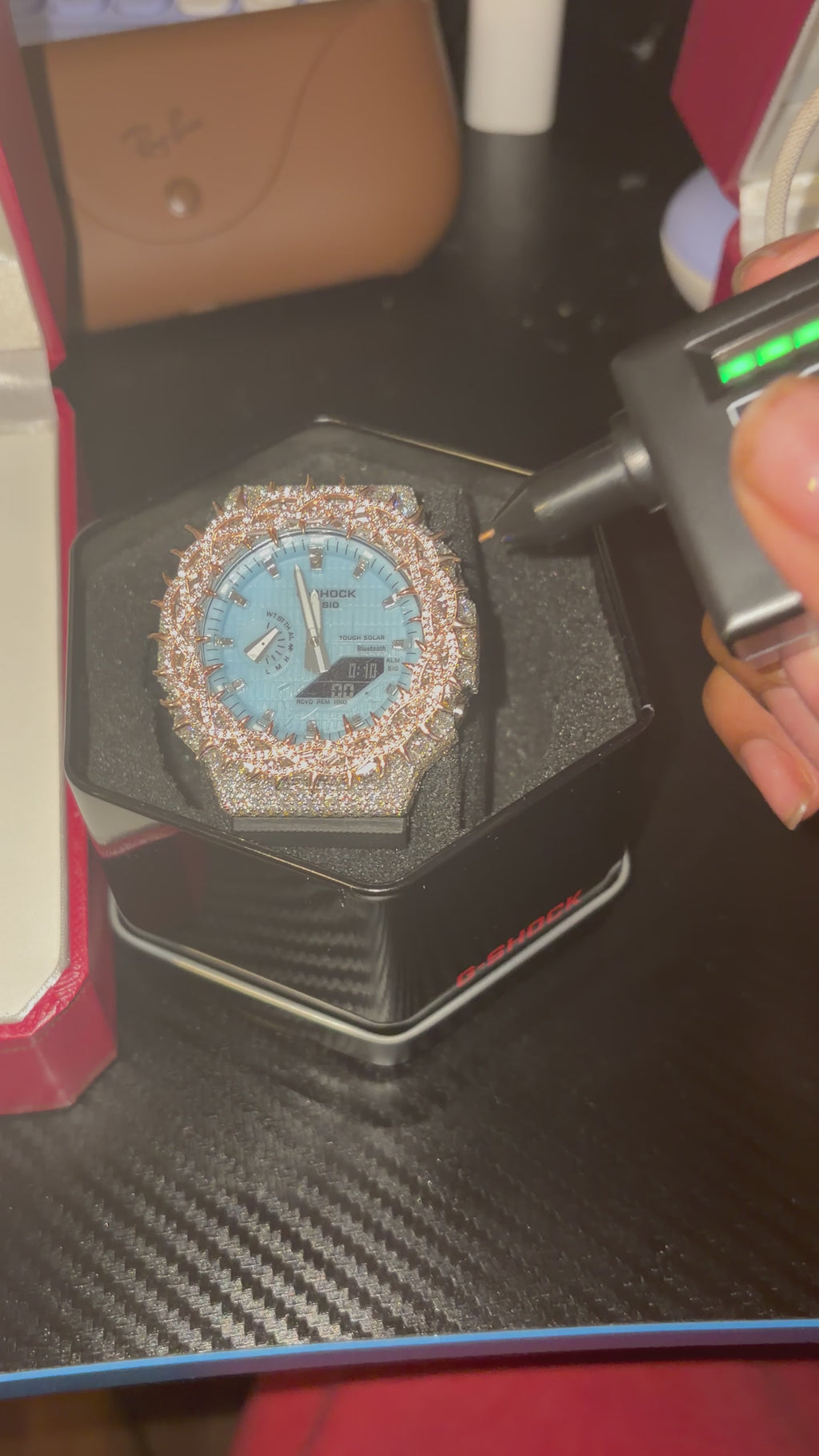 MDY Moissanite Tiffany Blue Gshck